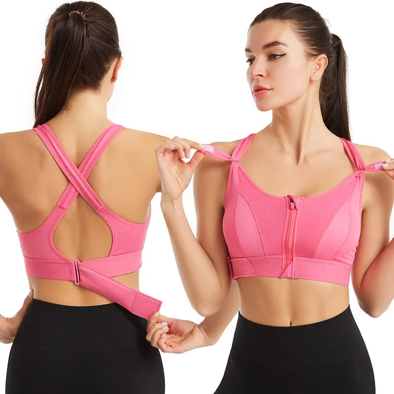 Shockproof Breathable Adjustable Cinching Bra