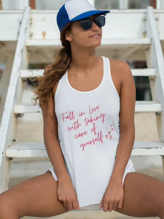 Fall In Love With Taking Care Of Yourself – Women’s Racerback Tank