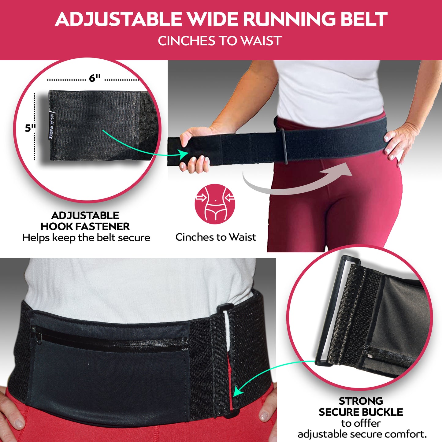 Keepsitup elastic work out belt helps  prevent pants from sliding under you belly while working out. Slim, Bounce Free, Adjustable Cinching Work out Belt